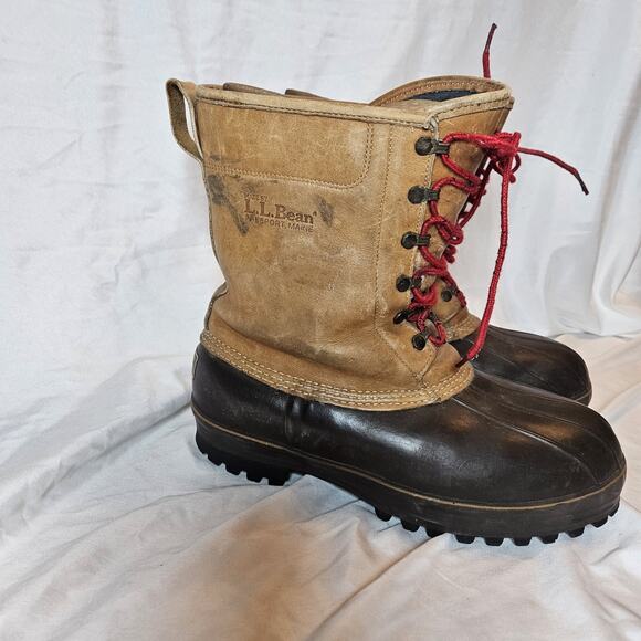 Vintage LL Bean Mens Size 10 Maine USA Hunting Shoe Duck Boots Insulated - Picture 2 of 10